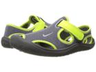 Nike Kids Sunray Protect (little Kid) (dark Grey/wolf Grey/volt) Boy's Shoes