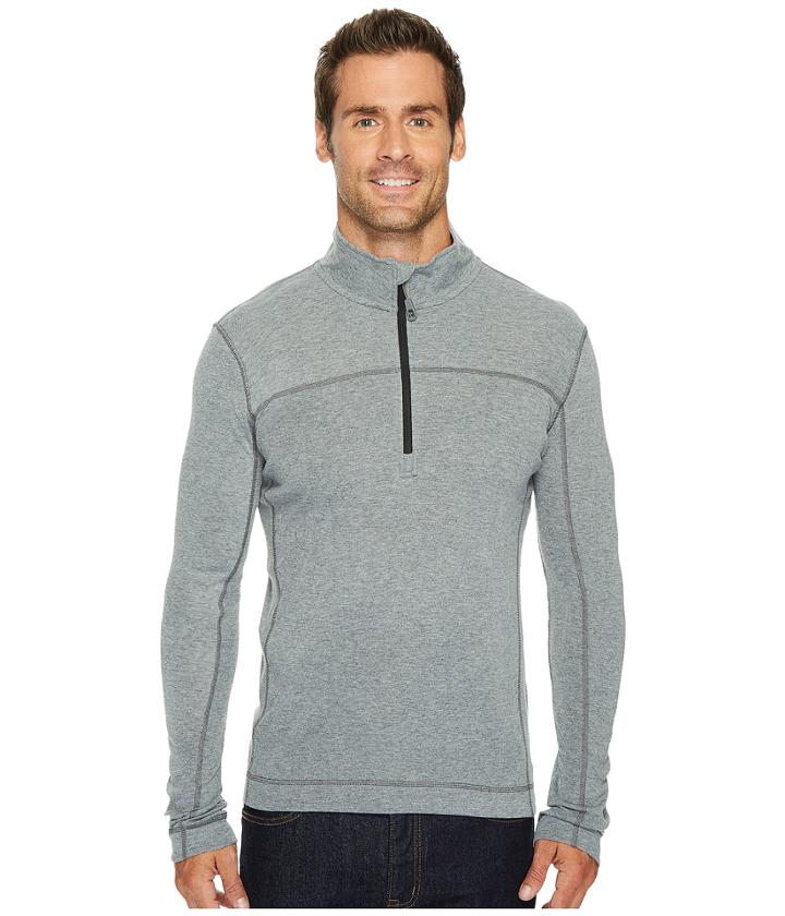 Toad&co Pacer Slim Long Sleeve 1/4 Zip (black) Men's Clothing