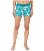 Adidas Techfit 3 Short Tights (equipment Green Print) Women's Casual Pants