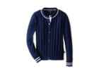 Tommy Hilfiger Kids Mini Cable Sweater (big Kids) (med Navy) Girl's Sweater