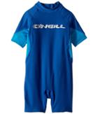 O'neill Kids O'zone Uv Spring Wetsuit (infant/toddler/little Kids) (deep Sea/sky/white) Boy's Wetsuits One Piece