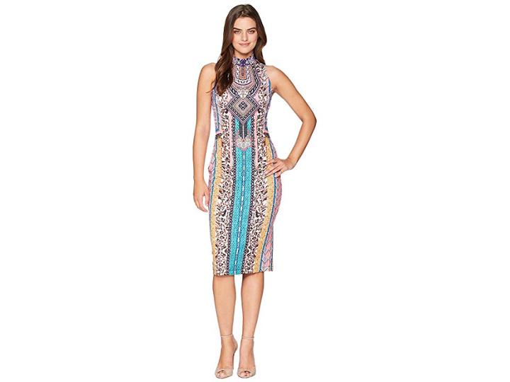 Hale Bob Power Hour Heavyweight Stretch Crepe Knit Dress (teal) Women's Dress