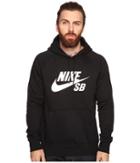 Nike Sb Sb Icon Hoodie (black/white) Men's Sweatshirt
