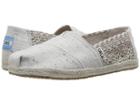 Toms Kids Alpargata (little Kid/big Kid) (grey Crochet/multi Fleck Rope Sole) Girl's Shoes