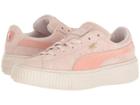 Puma Kids Suede Platform Snk (little Kid/big Kid) (pearl/peach Beige) Girls Shoes