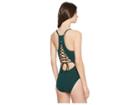 La Blanca Island Goddess Lingerie Lace Back Mio (hunter) Women's Swimsuits One Piece