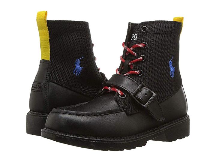 Polo Ralph Lauren Kids Ranger Hi Ii (little Kid) (black) Kid's Shoes