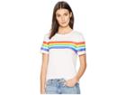 Romeo & Juliet Couture Rainbow Printed T-shirt (white) Women's T Shirt