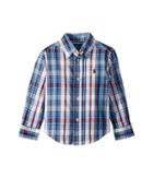 Polo Ralph Lauren Kids Cotton Madras Shirt (toddler) (white Multi) Boy's Clothing