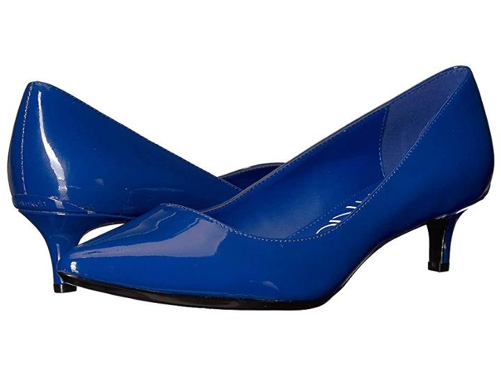 Calvin Klein Gabrianna Pump (royal Blue Patent) Women's 1-2 Inch Heel Shoes