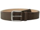 Rvca Bundy Leather Belt (dark Brown) Men's Belts