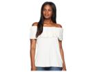 B Collection By Bobeau Marti Overlay Tee (ivory) Women's T Shirt