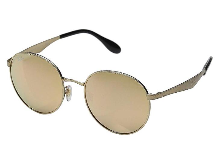 Ray-ban Rb3537 51mm (gold Frame/brown Pink Mirror Lens) Fashion Sunglasses
