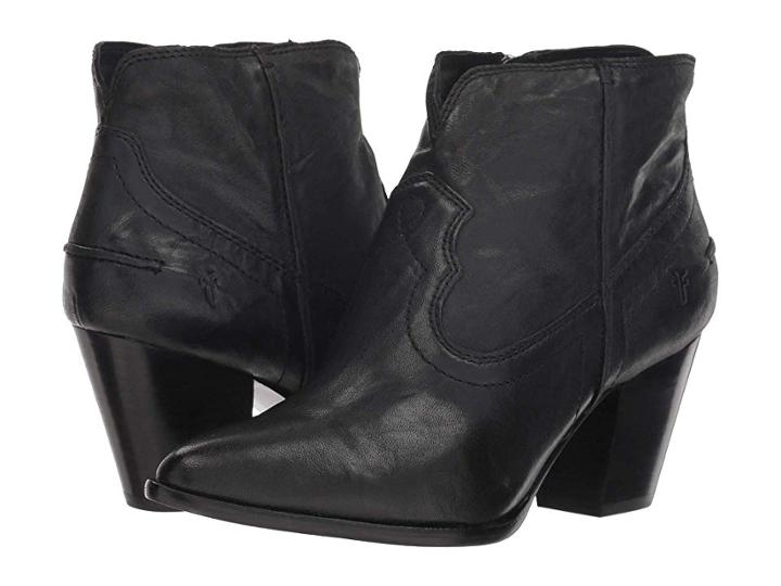 Frye Renee Seam Short (black) Cowboy Boots