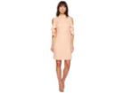 Catherine Catherine Malandrino Fern Ruffle Front Sheath Dress (pink Sand) Women's Dress