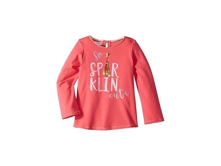 Mud Pie So Sparklin' Cute Long Sleeve T-shirt (infant/toddler) (pink) Girl's T Shirt