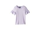 Polo Ralph Lauren Kids Ruffled-sleeve Crew Neck T-shirt (little Kids) (french Lilac) Girl's T Shirt