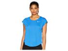 Nike Tailwind Cool Lx Short Sleeve Top (signal Blue) Women's Workout