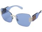 Miu Miu 0mu 08ss (ivory/light Blue) Fashion Sunglasses