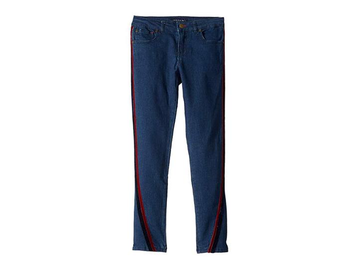 Tommy Hilfiger Kids Velvet Trimmed Skinny Jeans In Madison Wash (little Kids/big Kids) (madison Wash) Girl's Jeans