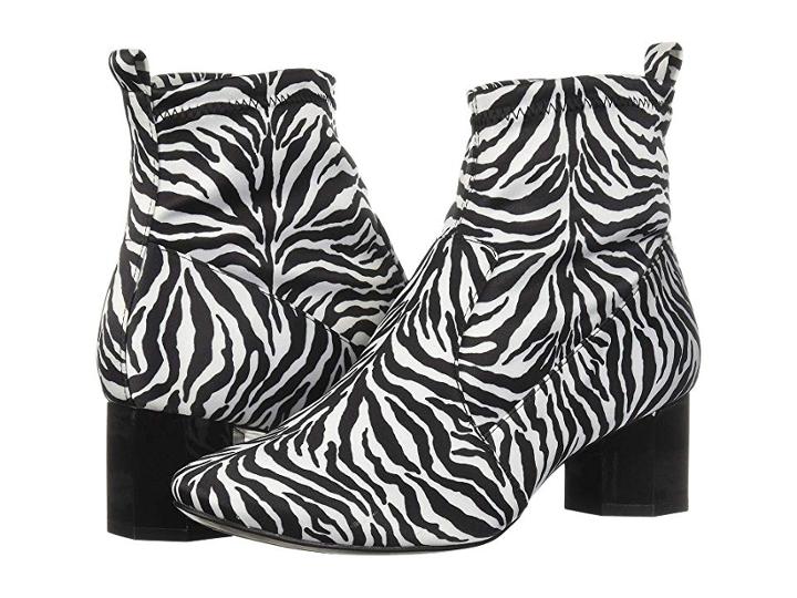Katy Perry The Daina (black/white Zebra Print Stretch Satin) Women's Shoes