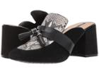 Tahari Porter (black/white Suede/reptile) Women's Clog/mule Shoes