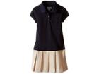 Nautica Kids Pique Polo Pleated Dress (little Kids) (su Navy) Girl's Dress