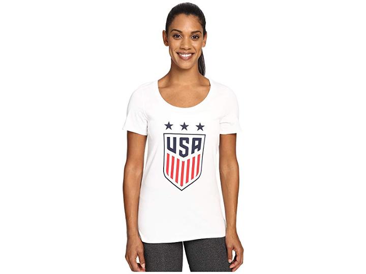 Nike Usa Crest Tee (white) Women's T Shirt