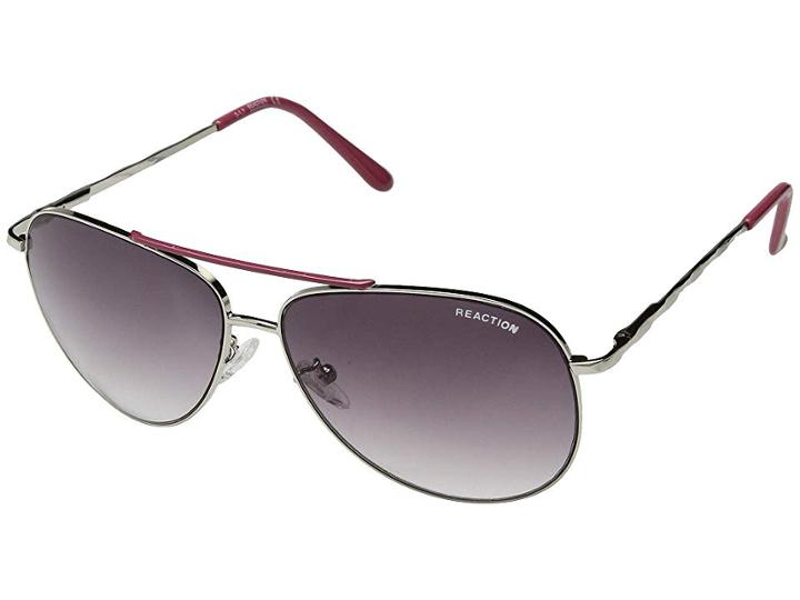 Kenneth Cole Reaction Kc1282 (shiny Light Nickeltin/gradient Smoke) Fashion Sunglasses