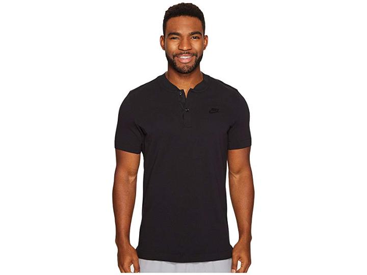 Nike Sportswear Modern Short Sleeve Top (black/black) Men's Short Sleeve Pullover