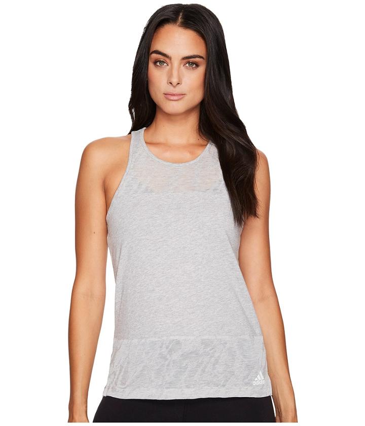 Adidas Ikat Tank Top (medium Grey Heather) Women's Sleeveless