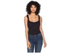 Free People Tie Shoulder Bodysuit (black) Women's Jumpsuit & Rompers One Piece