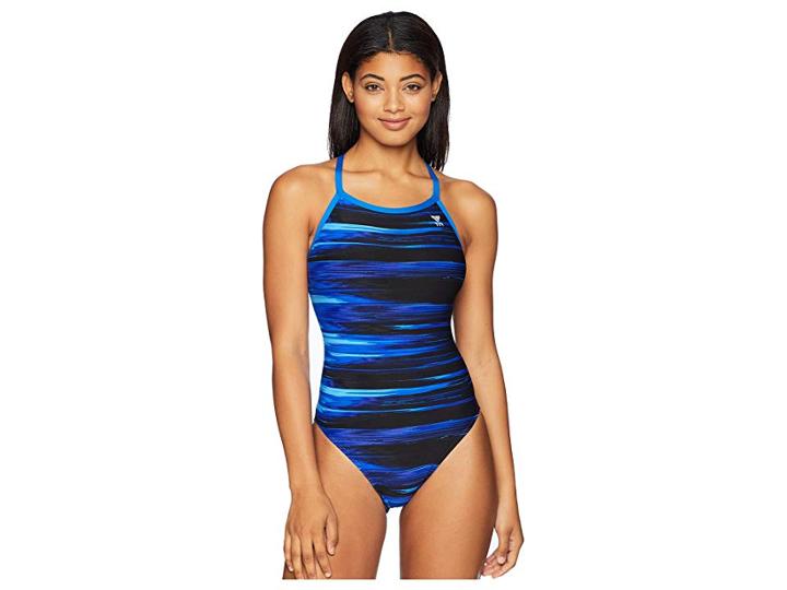 Tyr Lumen Diamondfit One-piece (blue) Women's Swimsuits One Piece
