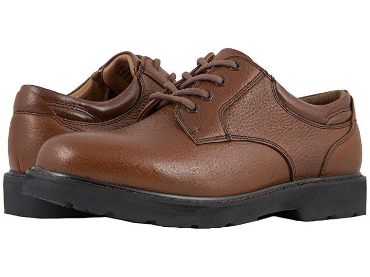 Dockers Shelter Plain Toe (dark Tan Full Grain Leather) Men's Lace Up Casual Shoes