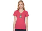 Life Is Good The Answer Is Love Crusher Vee (fiesta Pink) Women's T Shirt