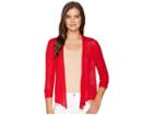 Nic+zoe 4 Way Lightweight Cardy (red Sangria) Women's Sweater