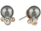 Michael Kors Modern Classic Pearl And Crystal Stud Earrings (rose Gold) Earring