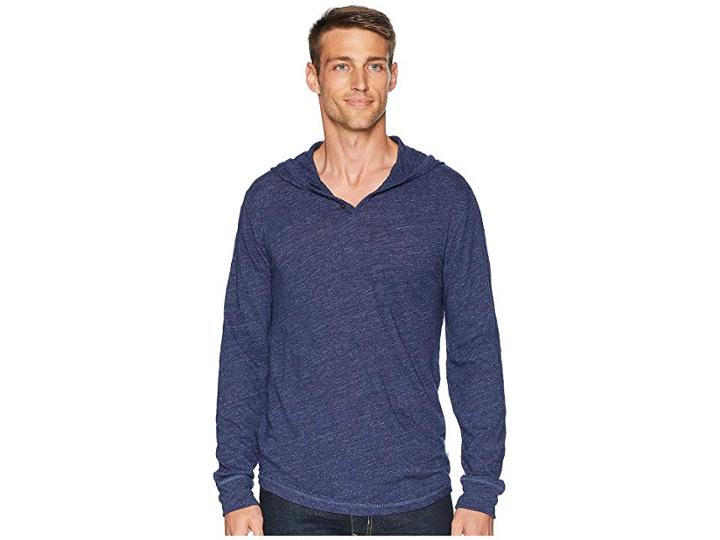 Lucky Brand Linen Hoodley (peacoat) Men's Sweatshirt