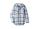 7 For All Mankind Kids Flannel Plaid Hooded Sport Shirt (big Kids) (plaid) Boy's Clothing