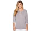 Jag Jeans Debbie Lace-up Shirt (grey Streak) Women's Clothing
