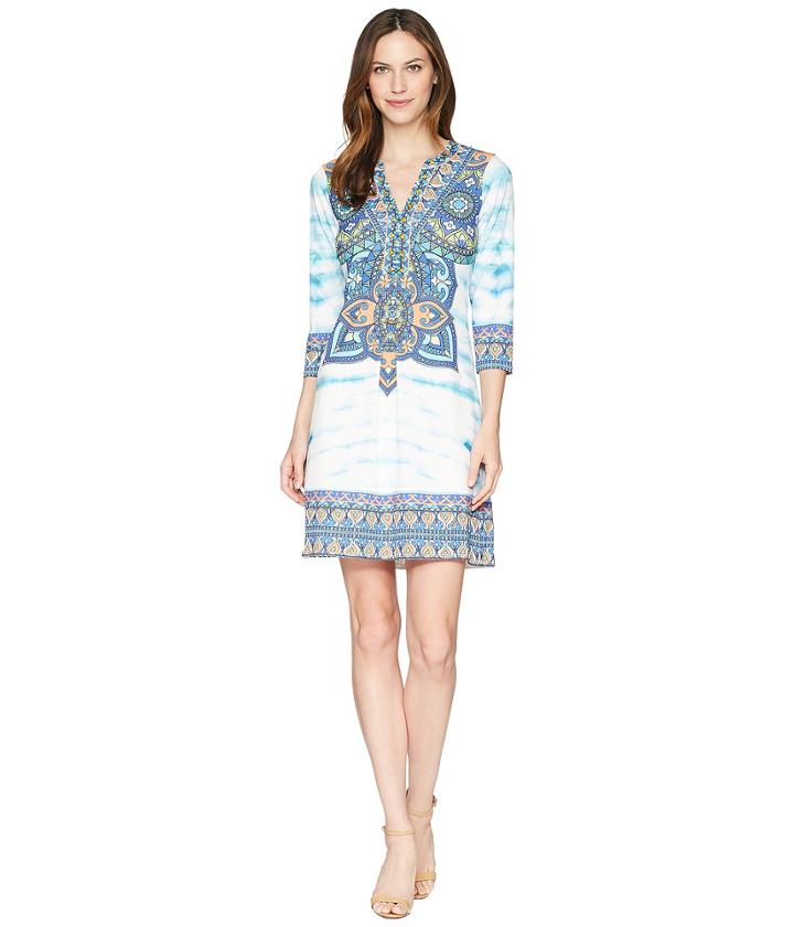 Hale Bob The Great Escape Matte Microfiber Jersey Dress (blue) Women's Dress