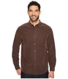 Royal Robbins Desert Pucker L/s Shirt (dark Chestnut) Men's Long Sleeve Button Up
