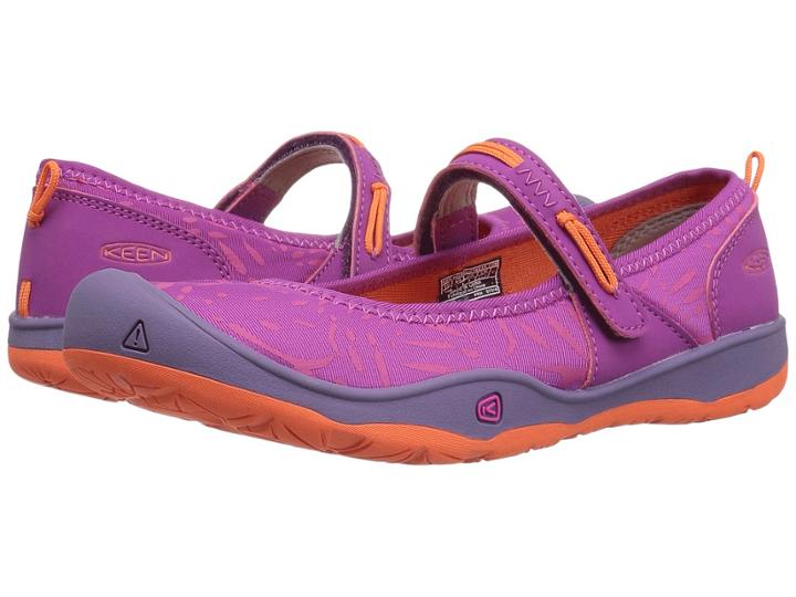 Keen Kids Moxie Mary Jane (little Kid/big Kid) (purple Wine/nasturtium) Girl's Shoes