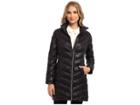 Calvin Klein Zip Front Long Packable Down Jacket Cw312100 (black) Women's Jacket