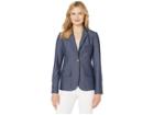 Tommy Hilfiger One-button Denim Jacket With Embroidery (indigo) Women's Clothing