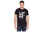 Lacoste Sport Short Sleeve Tech Jersey T-shirt W/ Lacoste Word Play (black/white/lighthouse Red) Men's T Shirt