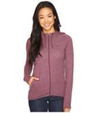 Merrell Kota Quilted Full Zip Hoodie (prune Purple Heather) Women's Sweatshirt