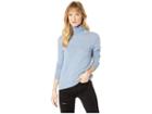 Chaps Cotton Blend Long Sleeve Sweater (fall Blue Heather) Women's Sweater