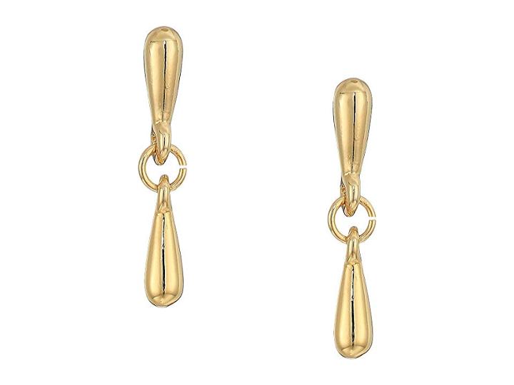 Rebecca Minkoff Double Teardrop Stud Earrings (gold) Earring