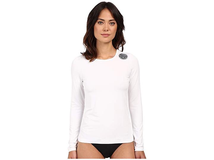 Rip Curl Whitewash Loose Fit Long Sleeve (white) Women's Swimwear